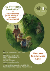 Au p’tit bois charmant (pour les enfants de 5 à 8 ans)