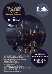 Pizza livrée - club ados spécial Harry Potter