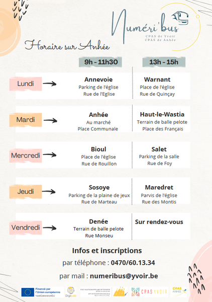 horaire anhée